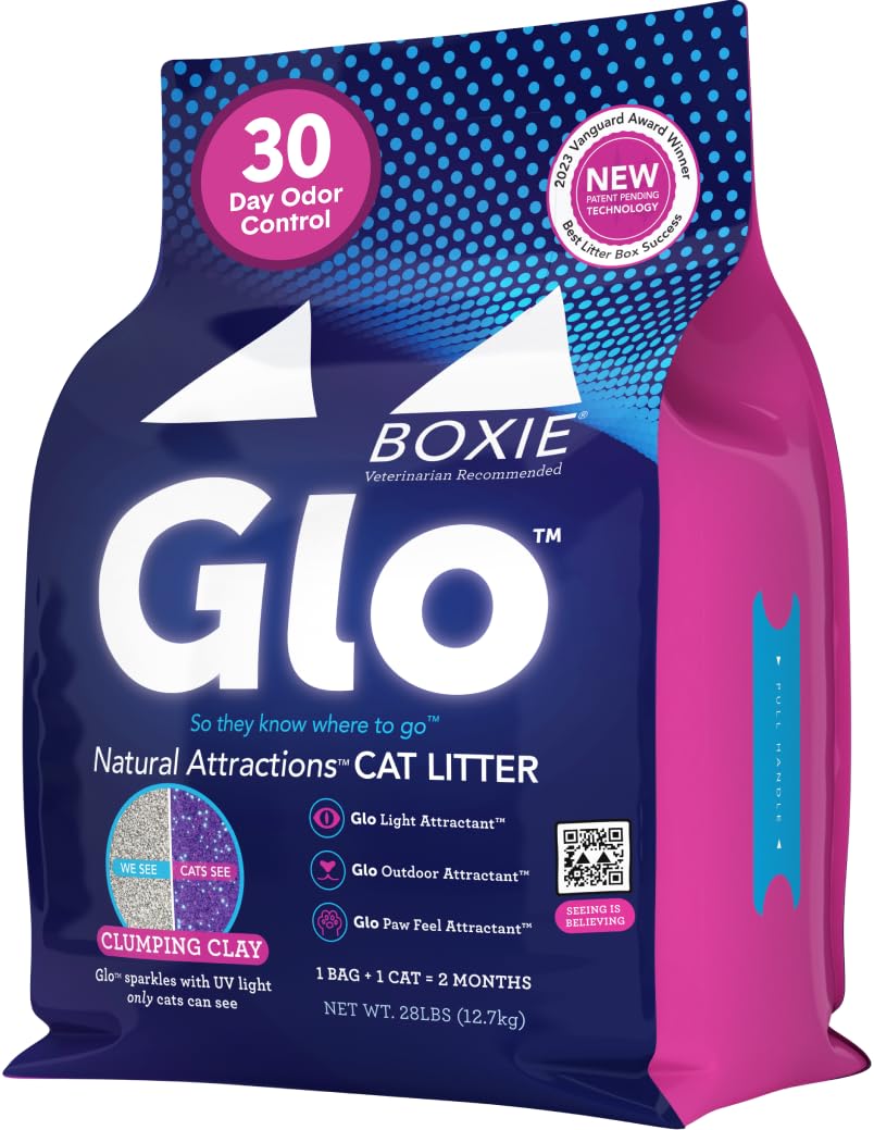 Boxiecat Glo Natural Attractions Dust-Free Odor Control Clumping Clay Kitty Cat Litter