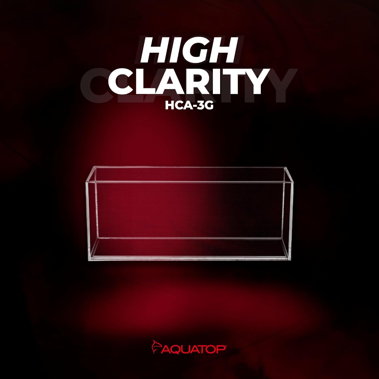 Aquatop Bookshelf-Style Long Clear Glass Aquarium - 3 Gallons - L: 7.1 X W: 18 X H: 5.5 Inches