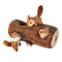 Zippy Paws Burrow Log Hide-and-Seek Interactive Squeak and Plush Dog Toy  