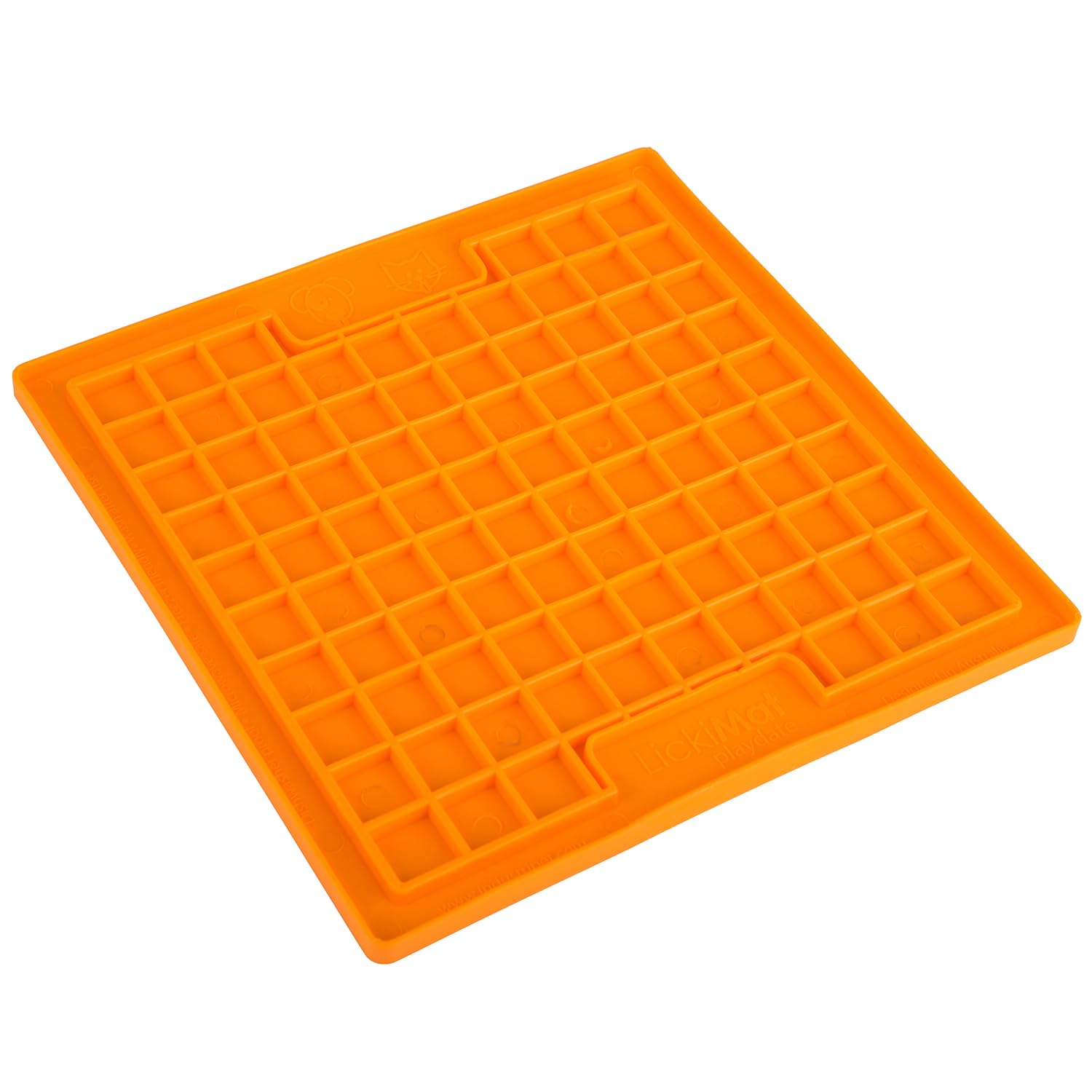 Innovative Pet Lickimat Tuff Playdate Slow Feeding Mat for Dogs - Orange  