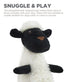 Outward Hound Charming Pet Scruffles Lamb Squeak Rope and Plush Dog Toy - Small  