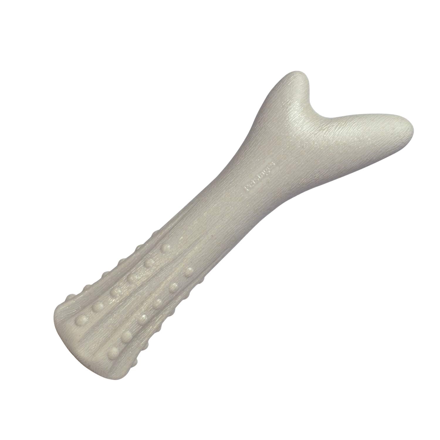 Petstages Deerhorn Natural Antler Coated Dental Textured Chew and Fetch Dog Toy - Large  