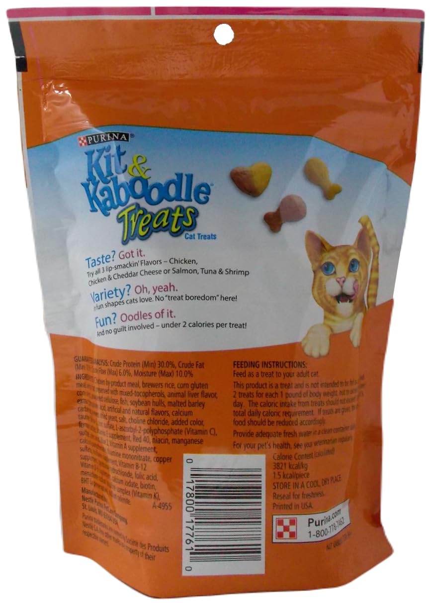 Purina Kit N Kaboodle Chicken Flavor Crunchy Cat Treats - 9 Oz - 4 Pack  