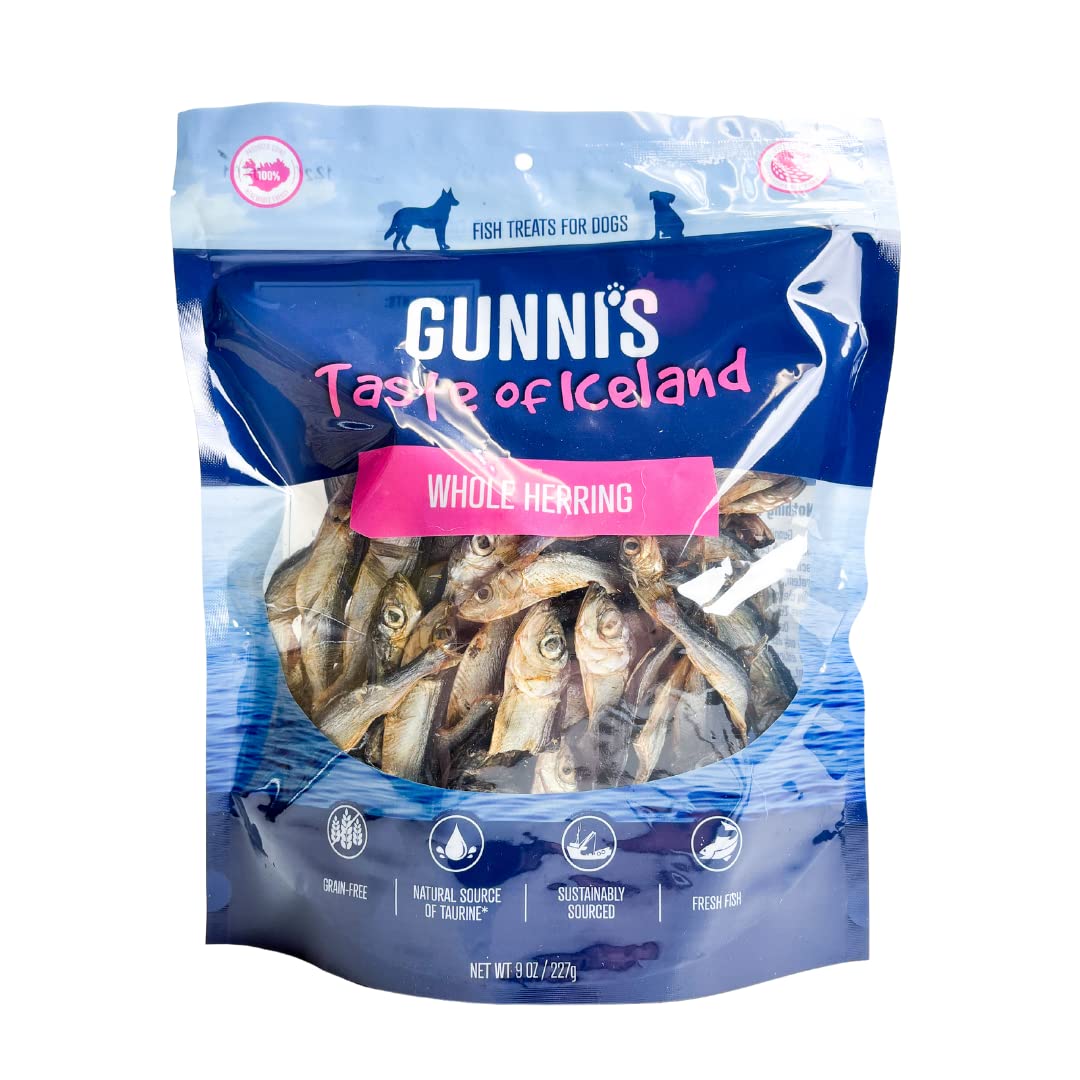 Gunnis Pet Grain-Free Whole Herring Natural Air-Dried Dog Treats