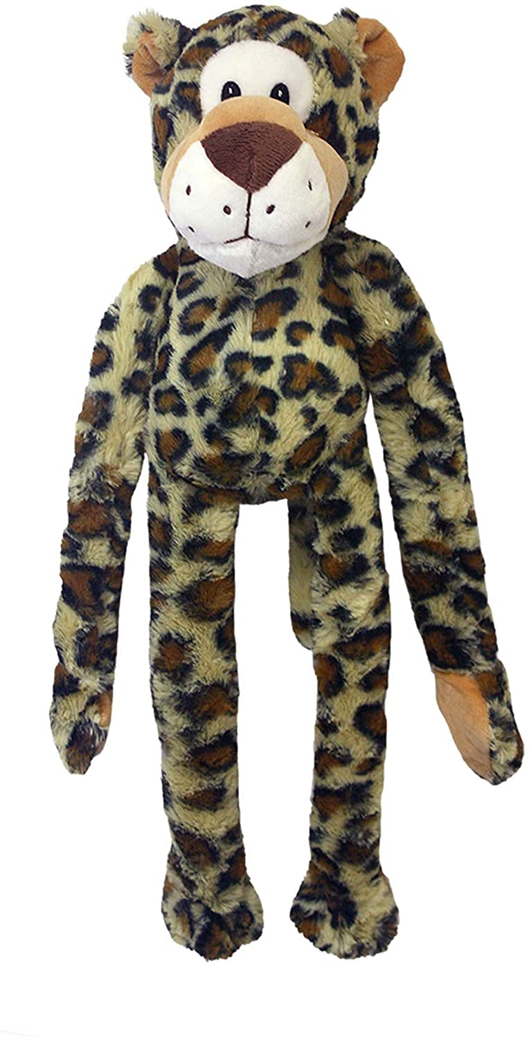 Multipet Swingin' Safari Leopard Squeak and Plush Dog Toy - 22
