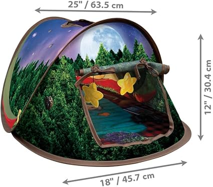 Kong Play Spaces Pop-Up Glamping Tent Cat Hideout with Hanging Cat Toys
