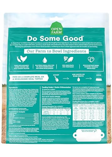 Open Farm Chicken and Salmon Morsals Puppy Freeze-Dried Raw Dog Food or Mixer - 13.5 Oz - Case of 6