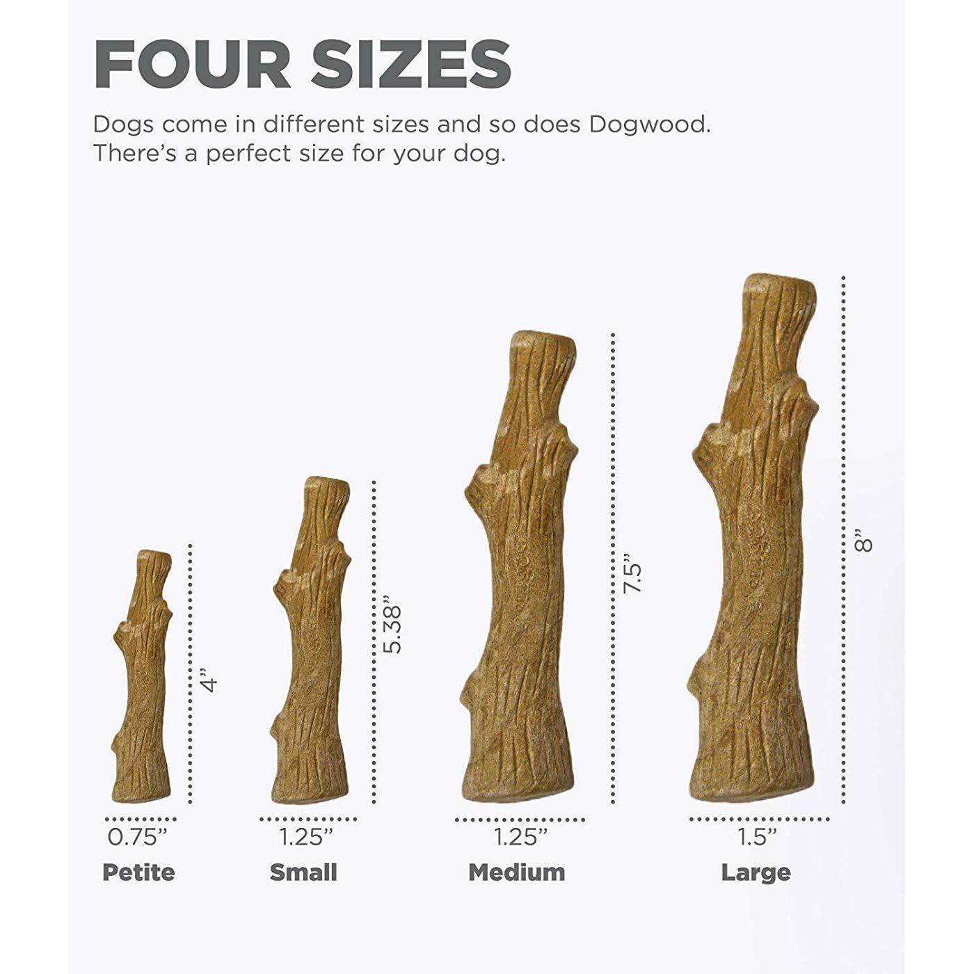 Petstages Dogwood Real Wood Blended Hallow Ring Tree-Bark Chew Float and Fetch Dog Toy - Small  