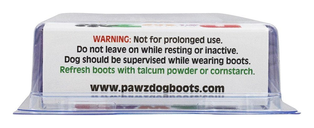 Pawz Waterproof Disposable and Reusable Rubberized Dog Boots - Purple - Large - 12 Pack  