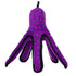 Tuffy's Ocean Creature Squid Float and Squeak Nylon and Plush Fetch Dog Toy - Purple  