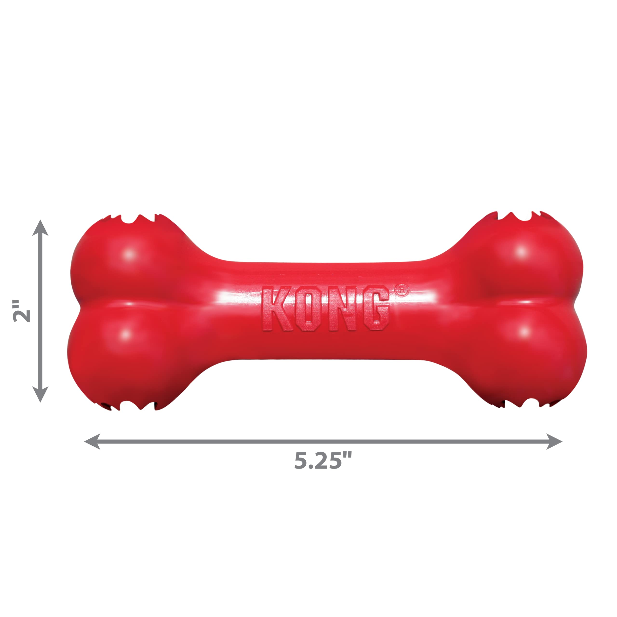 Kong Goodie Ribbon Multi-Chamber Treat Dispensing Rubber Dog Toy - Small  