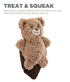 Outward Hound Blanket Buddies Bear Treat Hiding and Squeak Plush Dog Toy - Brown  