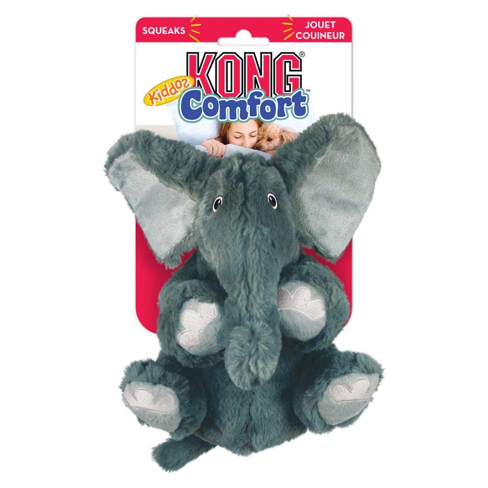 Kong Comfort Elephant Squeak and Plush Dog Toy - Extra Small  