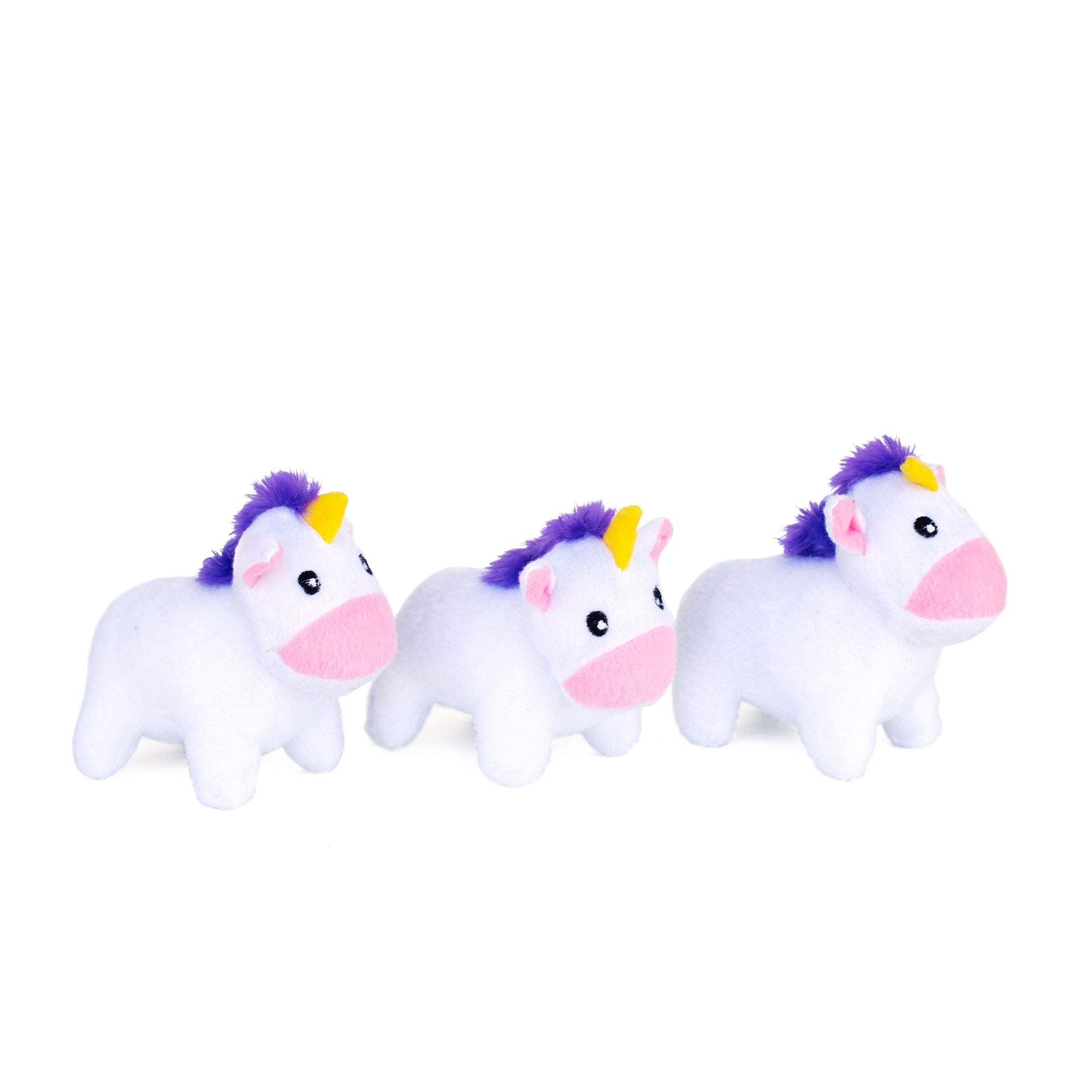 Zippy Paws Burrow Unicorn and Rainbow Interactive Squeak and Plush Dog Toy  