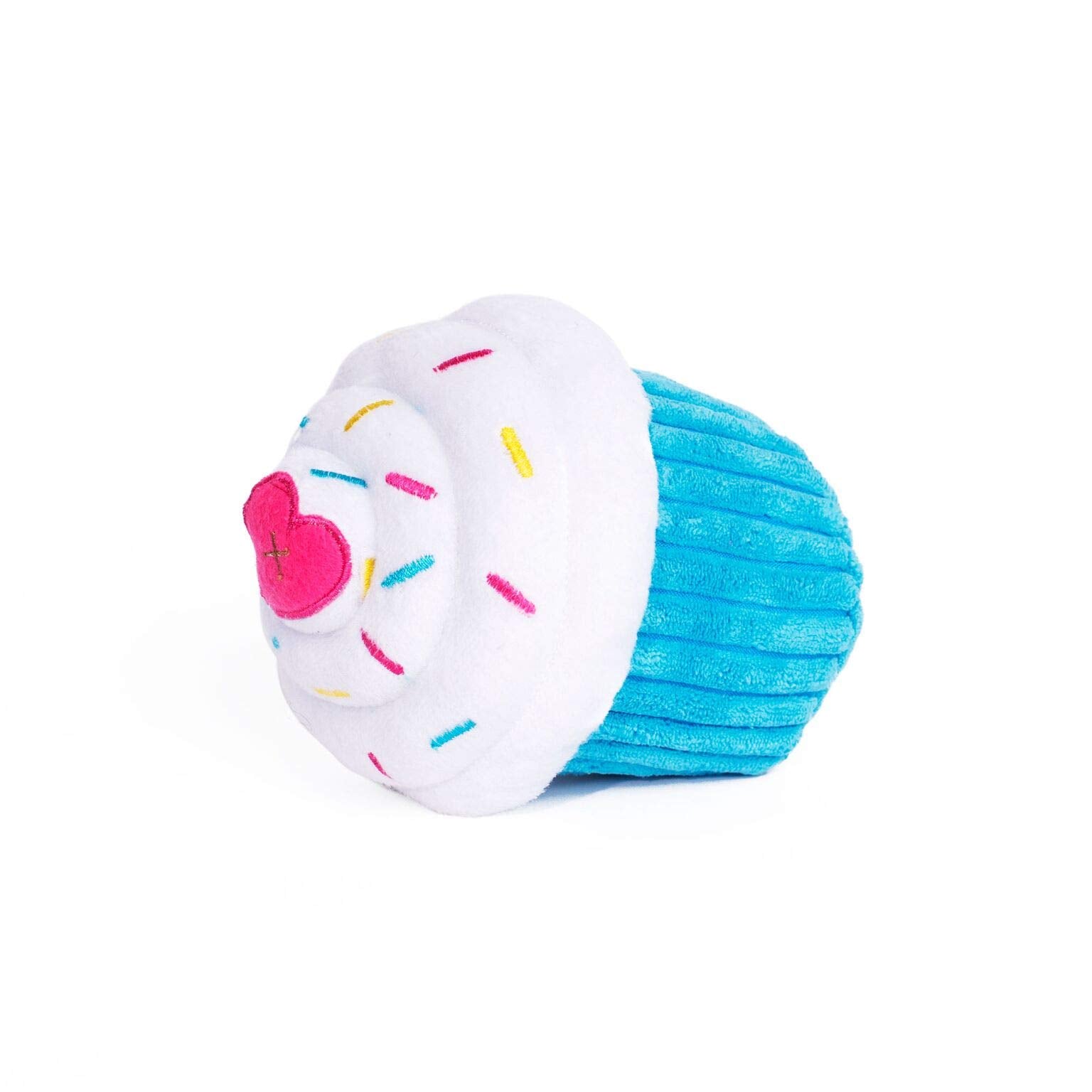 Zippy Paws Cupcake Squeak and Plush Dog Toy - Blue  