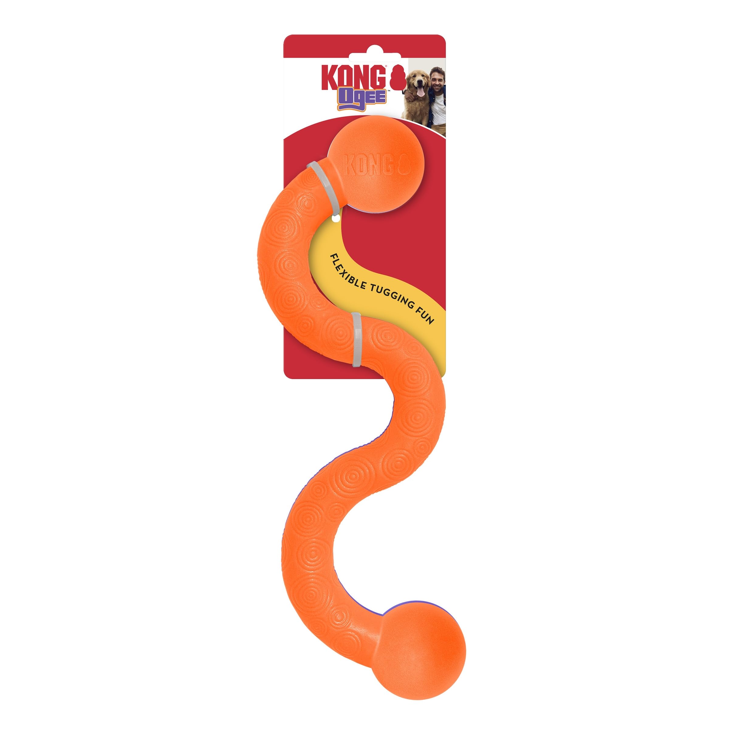 Kong Ogee Stick Flexible Rubber Toss and Fetch Dog Toy Assorted - Medium  