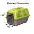 Midwest Spree Hard-Sided Travel Cat and Dog Kennel Carrier - Green - 19" X 12.7" X 12.7" Inches  