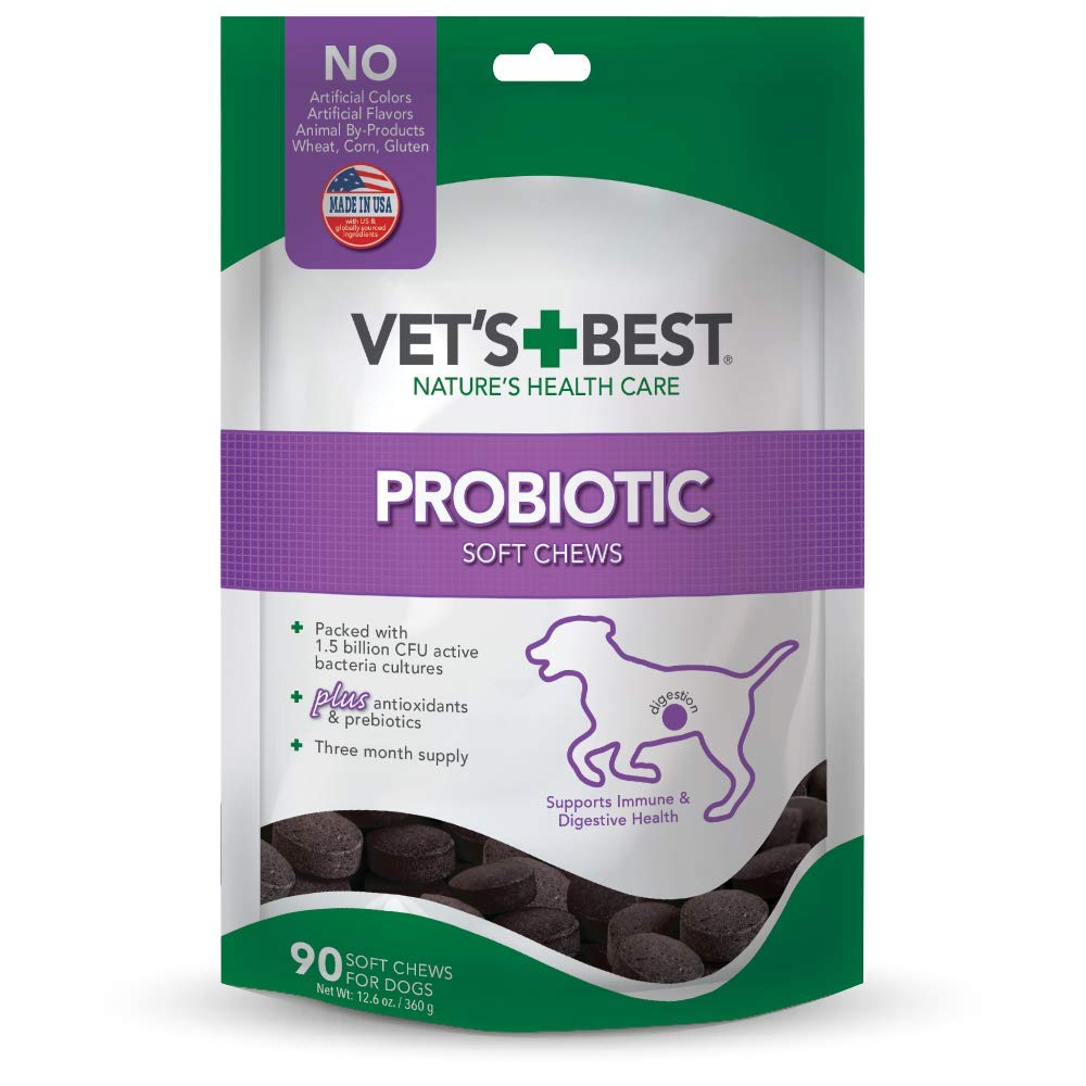 Vet's Best Probiotic Digestive Support Soft Chew Dog Supplements - 4.2 Oz - 30 Count  