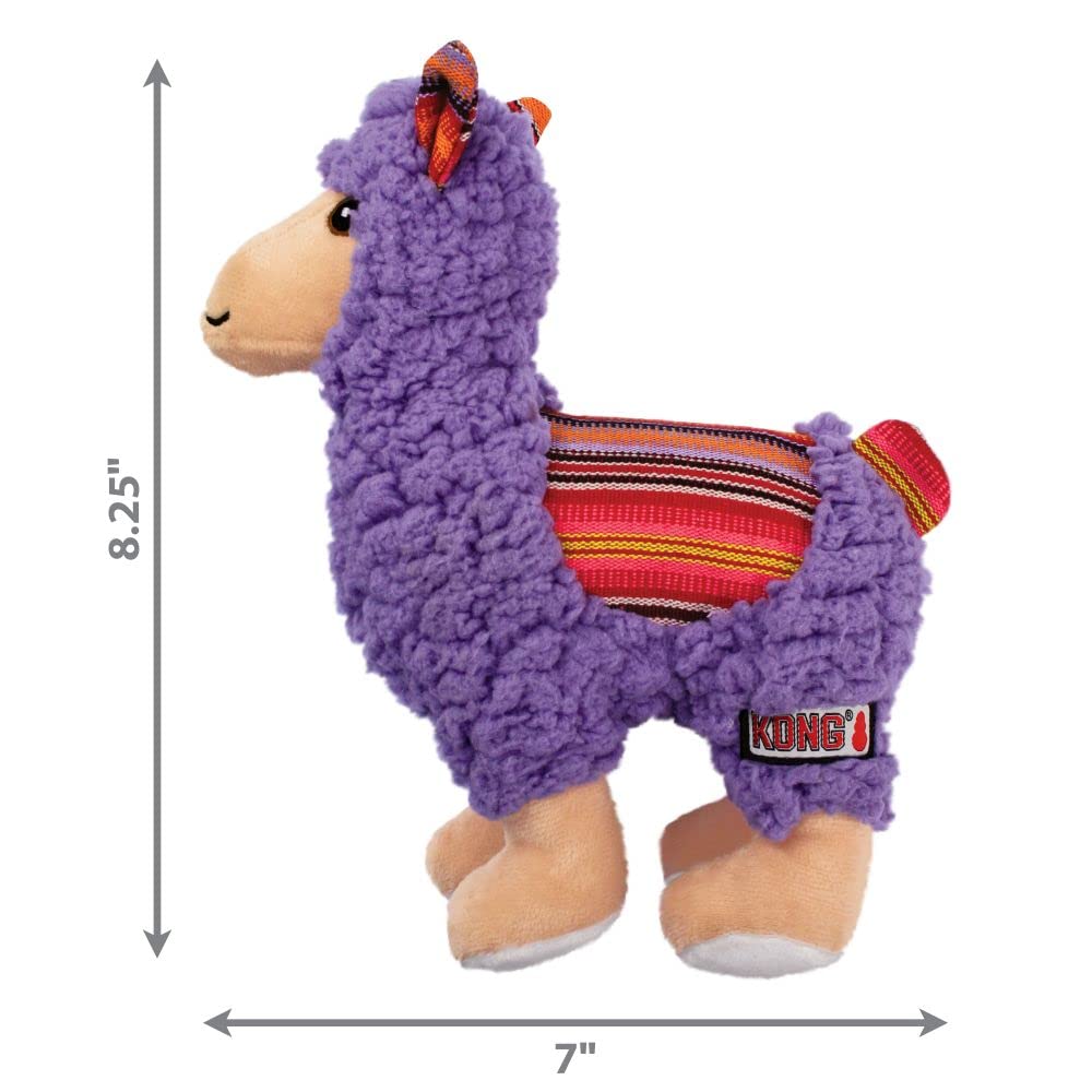 Kong Sherps Llama Cozie Squeak and Plush Dog Toy - Medium  