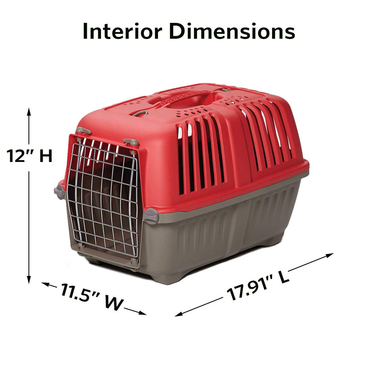 Midwest Spree Hard-Sided Travel Cat and Dog Kennel Carrier - Red - 19