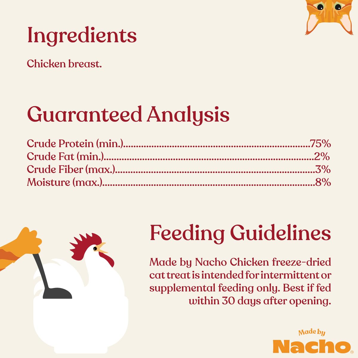 Made by Nacho Freeze-Dried Chicken Cat Treats - .9 Oz  