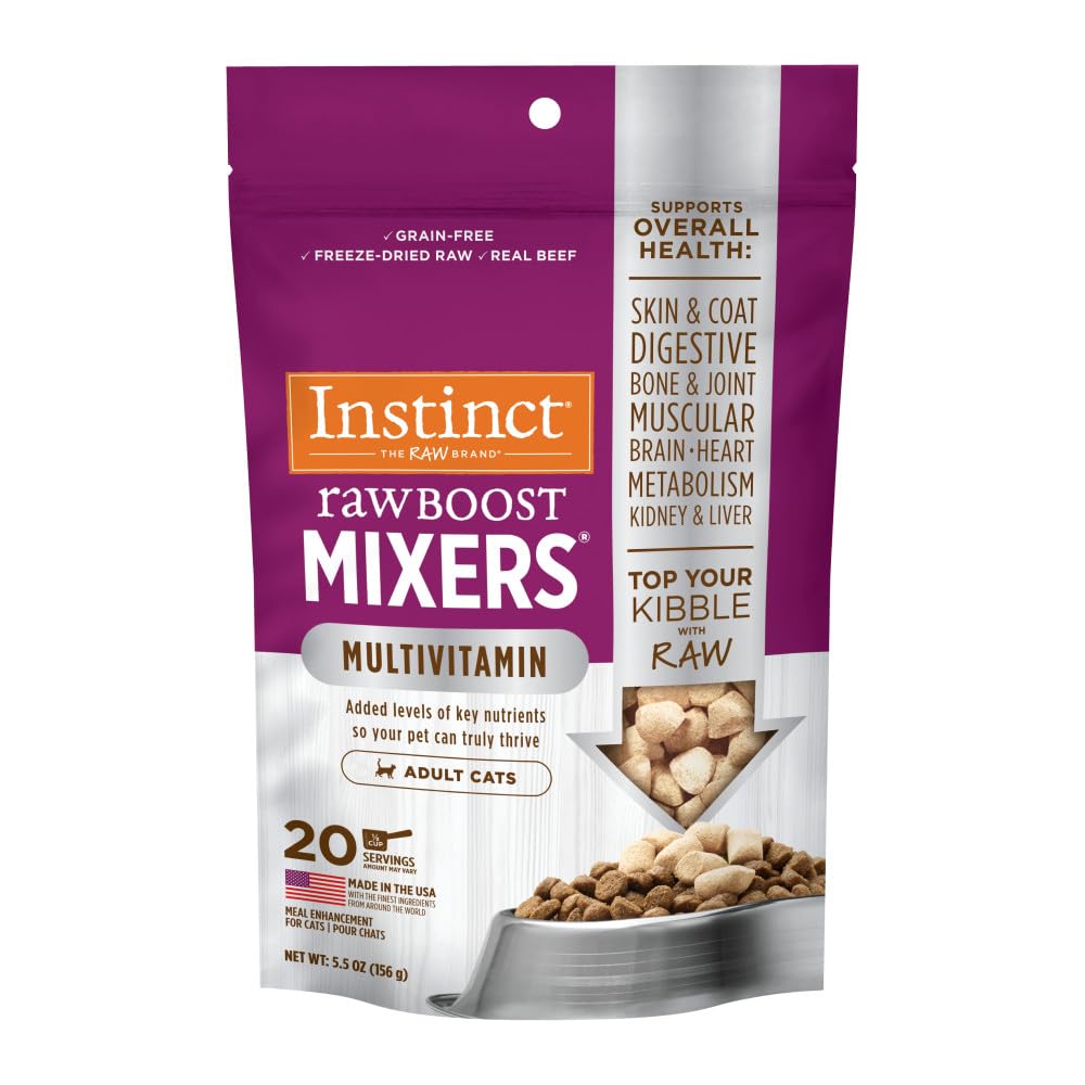 Instinct Raw Boost Mixers Grain-Free Multi-Vitamin Freeze-Dried Cat Food Toppers - 5.5 ...