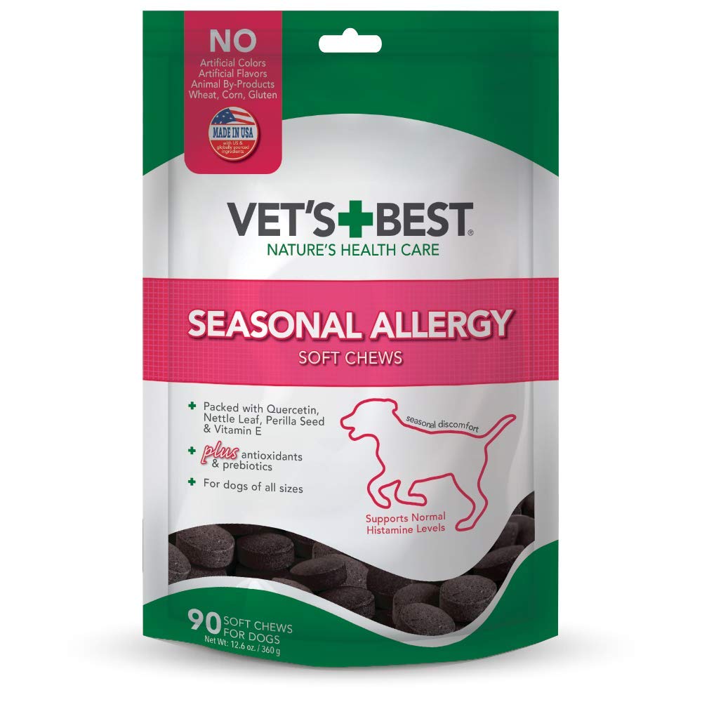 Vet's Best Allergy Seasonal Allergies Soft Chew Dog Supplements - 4.2 Oz - 30 Count  