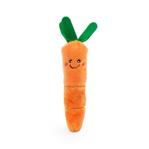 Zippy Paws Kickerz Carrot Plush Catnip Cat Toy - Small