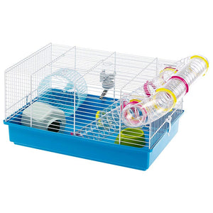 Ferplast Paula Fun and Interactive Hampster Cage includes Accessories - Blue/White - 18...