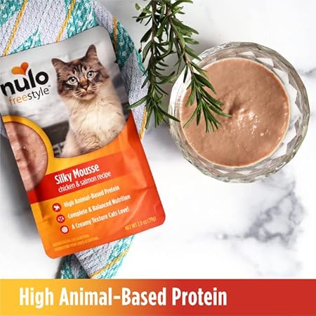 Nulo Freestyle Silky Mousse Chicken and Salmon Kitten and Adult Wet Cat Food Pouch - 2.8 Oz - Case of 24