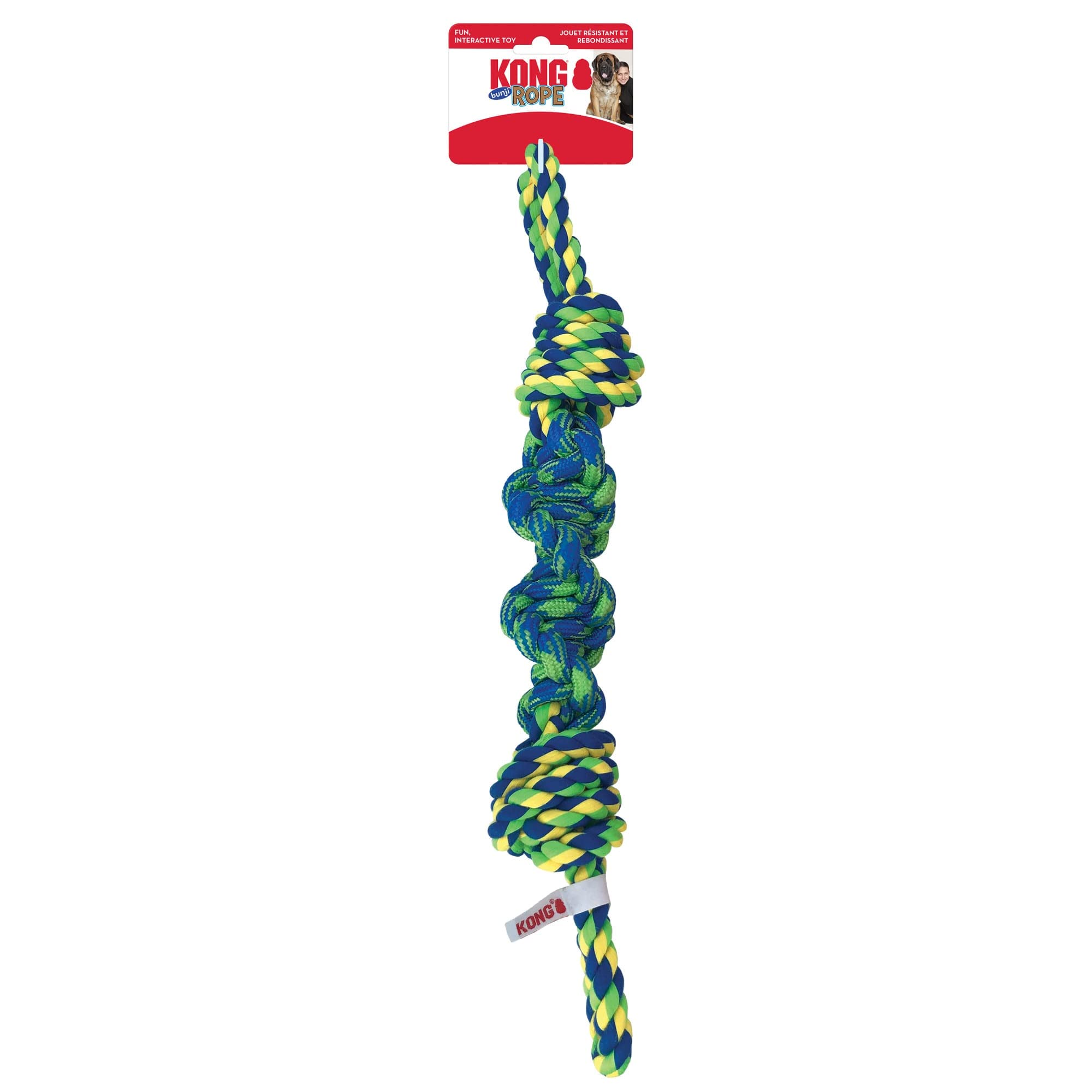 Kong Bunji Elastic Stretchy Rope Dog Toy - Assorted - Medium  