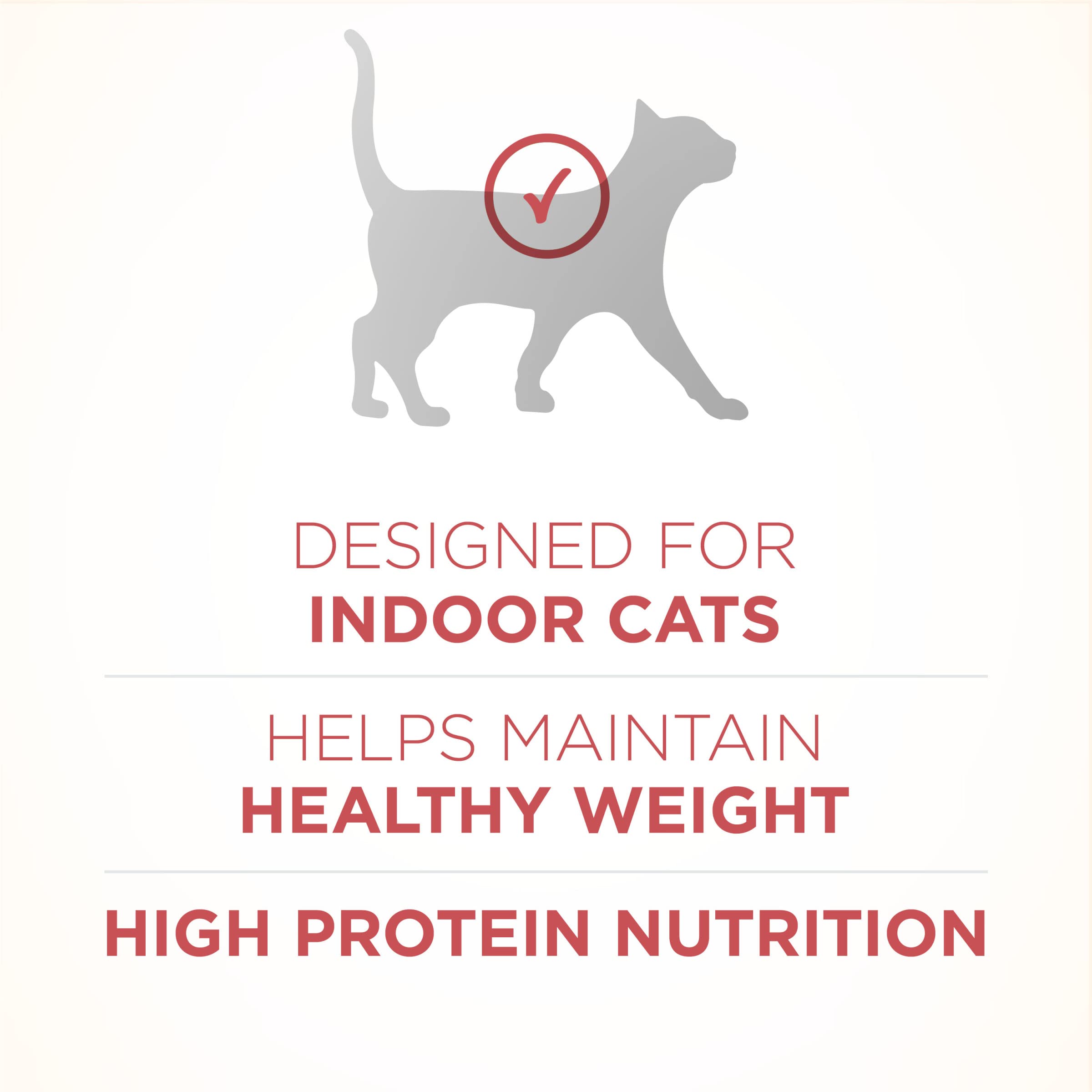 Purina One + Plus Indoor Advantage Healthy Weight and Immune Support Salmon Dry Cat Food - 7 Lbs - Case of 4  