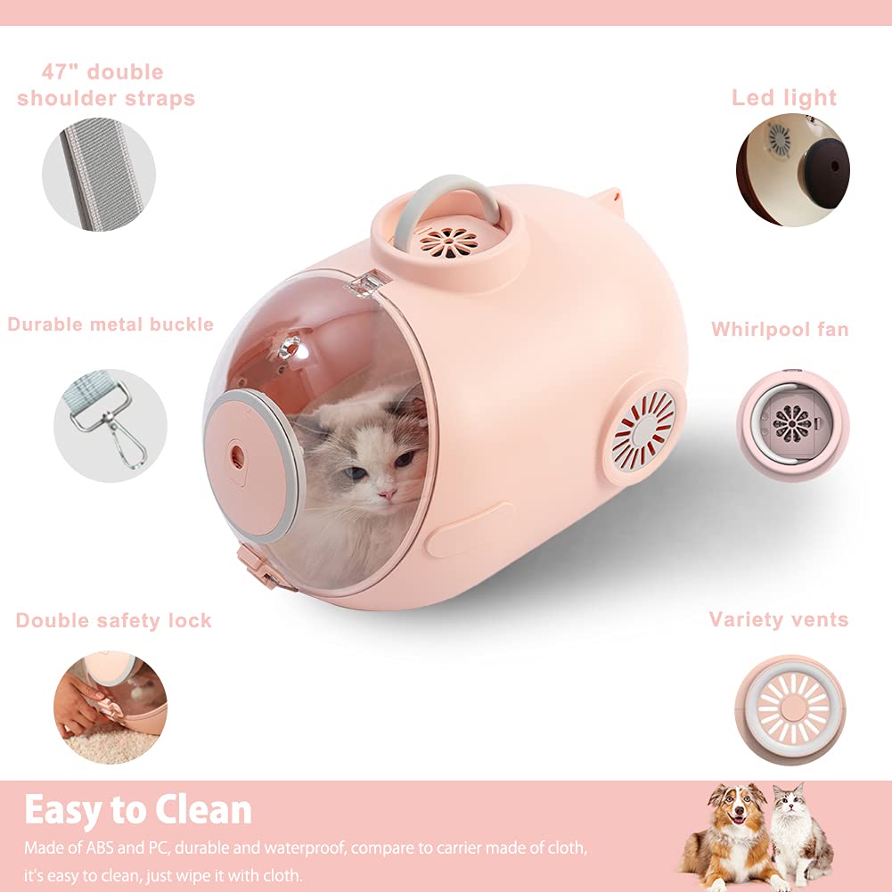 Mclovin's Pet Submarine Hard-Shell Travel Pet Carrier - Pink  