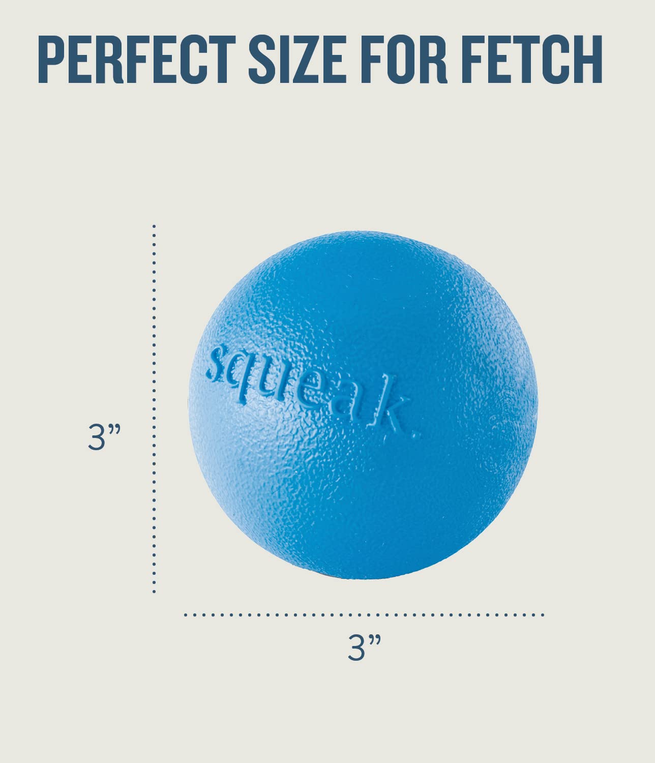 Outward Hound Planet Dog Orbee Tuff Squeak and Fetch Ball Dog Toy - Blue  