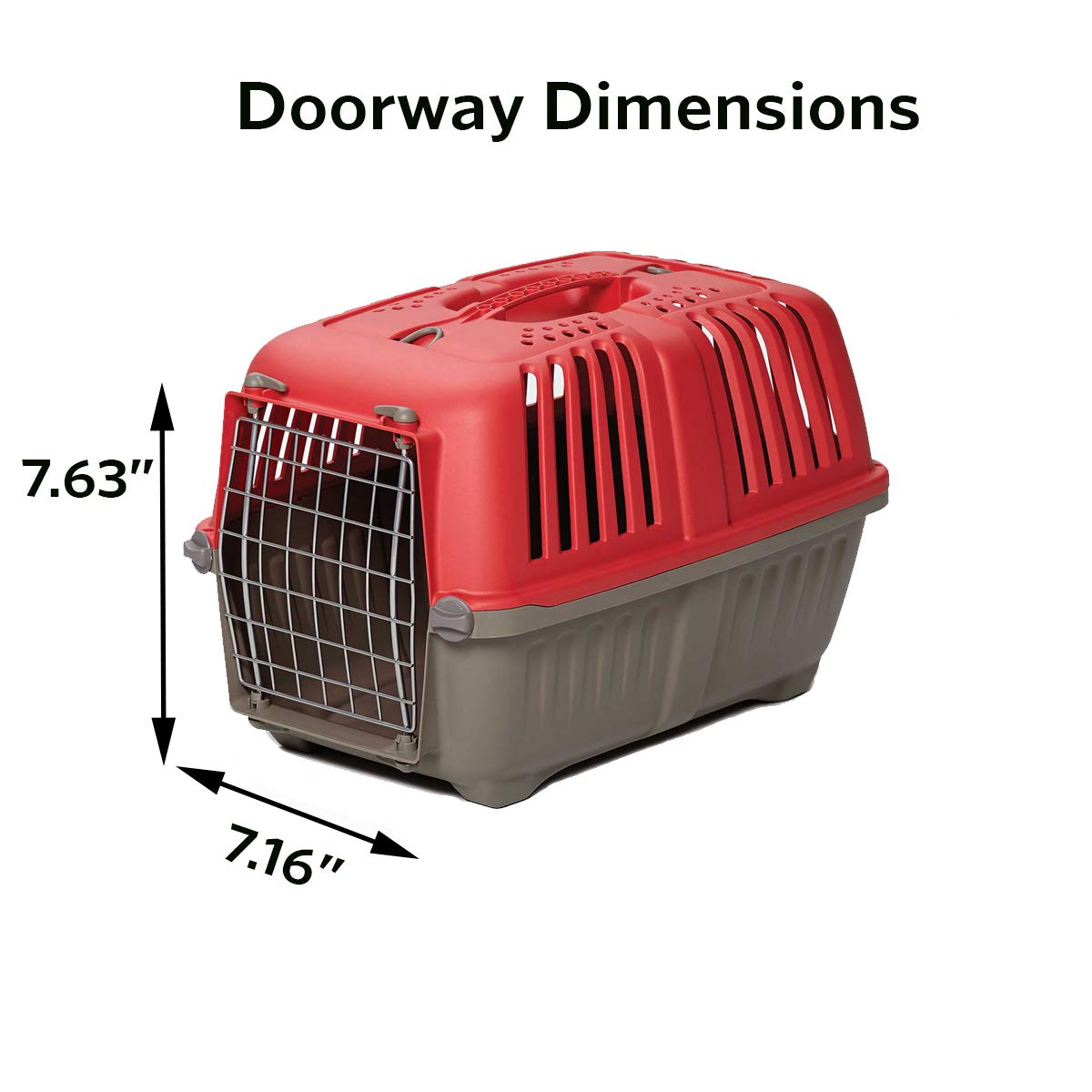 Midwest Spree Hard-Sided Travel Cat and Dog Kennel Carrier - Red - 19