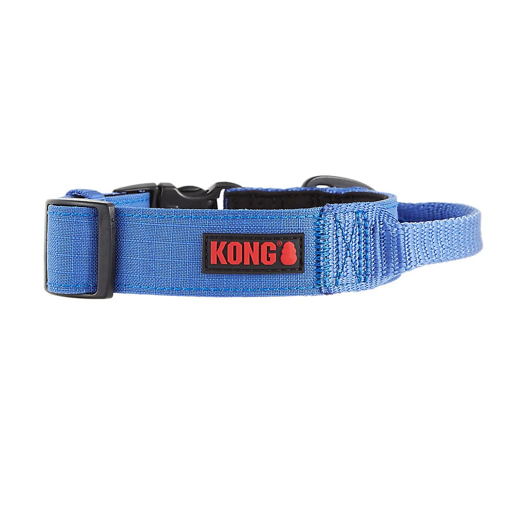 Kong Clear EZ-Collar Clear Blue and Black Safety Dog Collar - Medium - 7.5-10" In Girth  