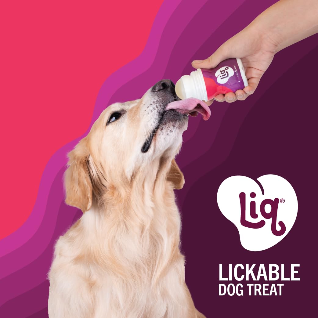 LIQ USA Vanilla and Mint Lickable Roller Dog Treat - 2.03 Oz - Case of 6  