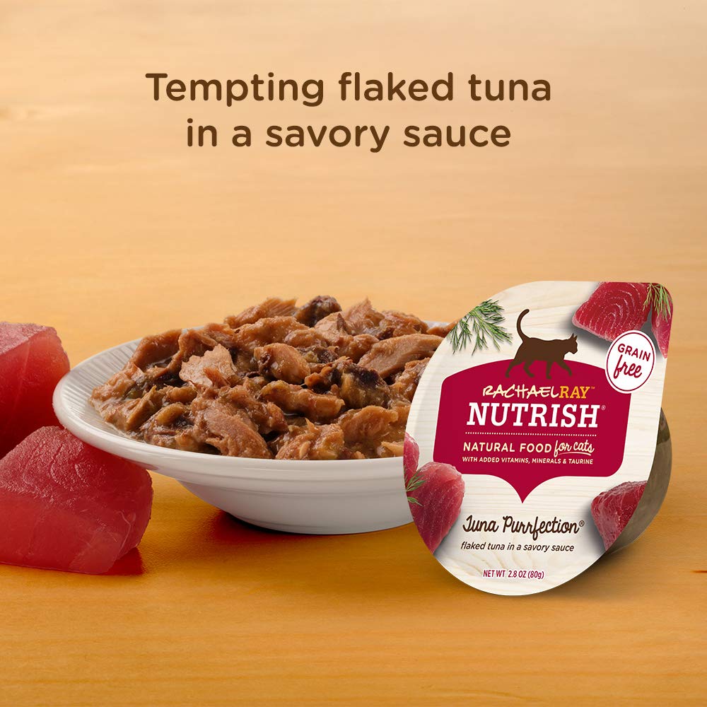 Rachael Ray Nutrish Tuna Purrfection Flaked Tuna in Savory Sauce Wet Cat Food Trays - 2.8 Oz - Case of 12  