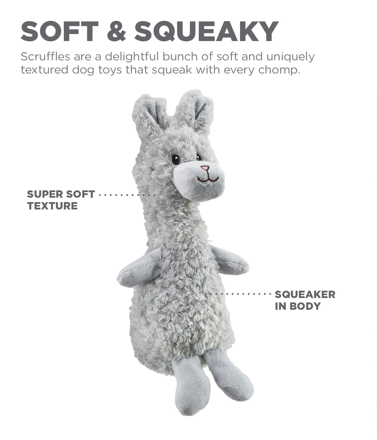 Outward Hound Scrufflez Bunny Squeak and Plush Dog Toy - Small  