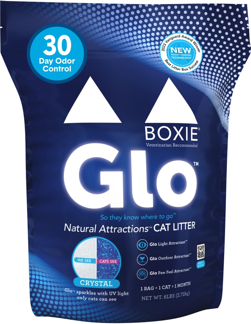 Boxiecat Glo Natural Attractions Dust-Free Odor Control Scented Non-Clumping Crystal Cat Litter  - 6 Lbs