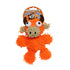 Mighty Microfiber Bull Ball Floating Squeak and Plush Dog Toy - Orange - Medium  