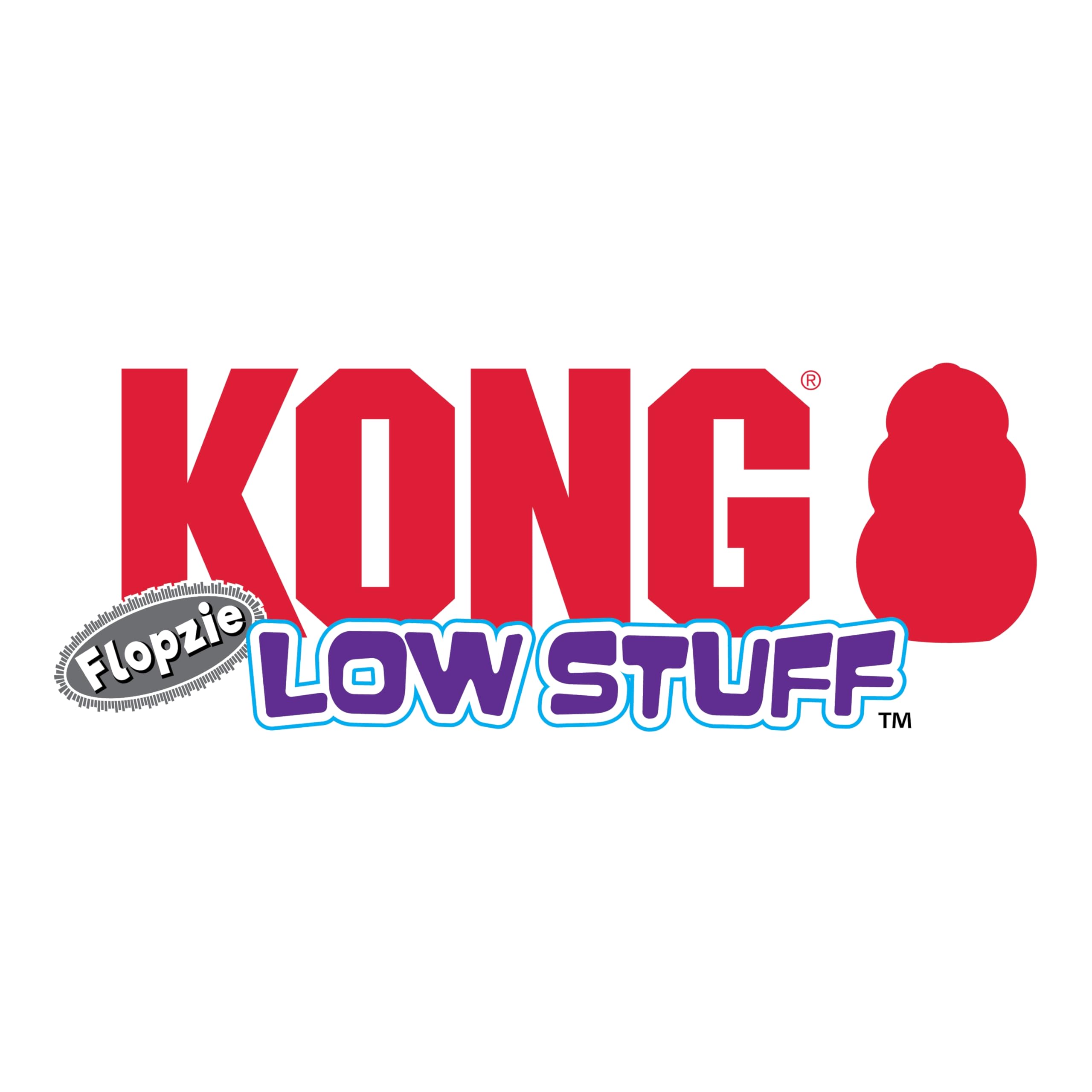 Kong Flopzie Beaver Low-Stuffing and Squeaking Plush Dog Toy - Medium  