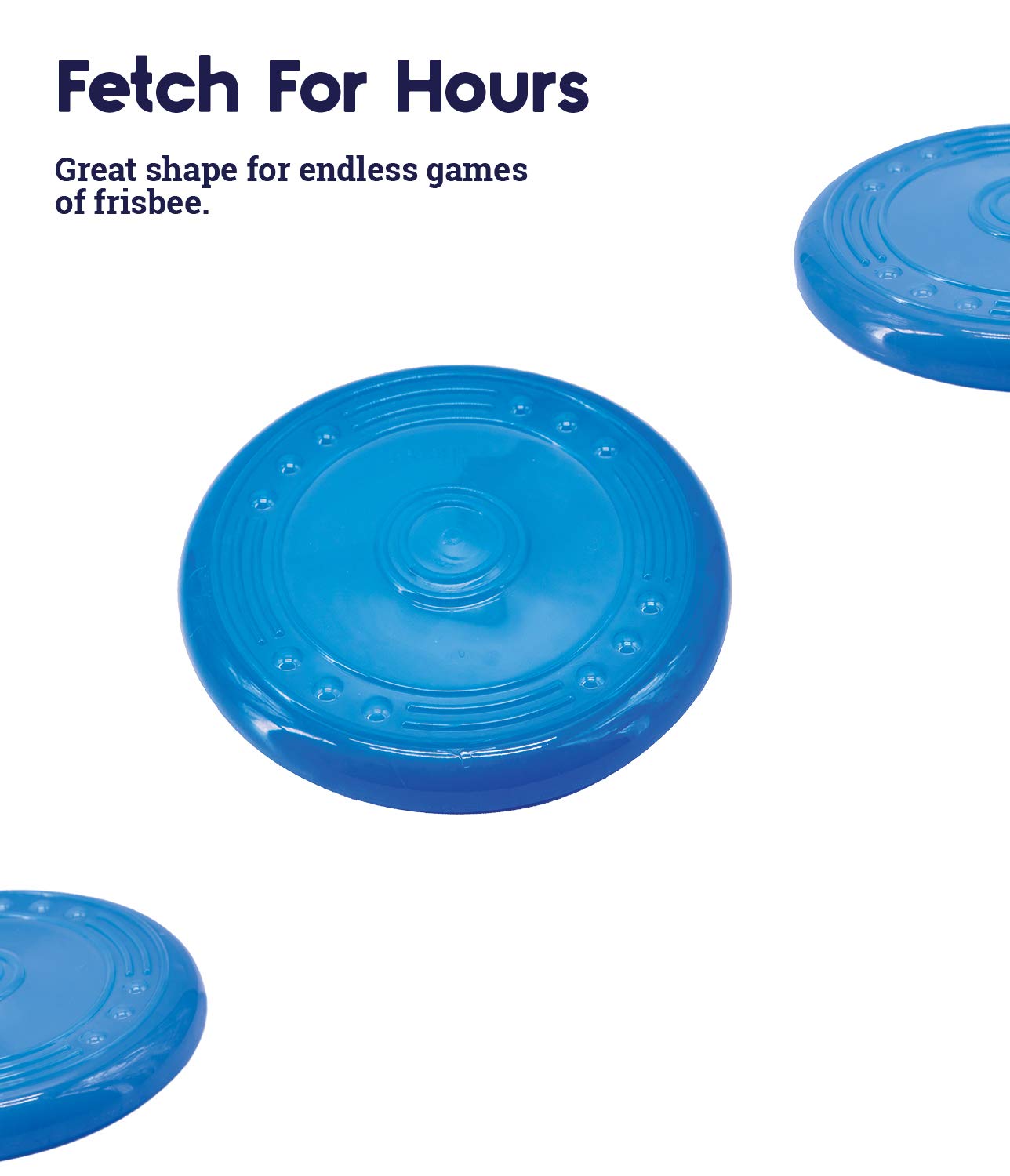 Petstages Orka Flyer Frisbee Dental Textured Rubber Chew and Fetch Dog Toy  