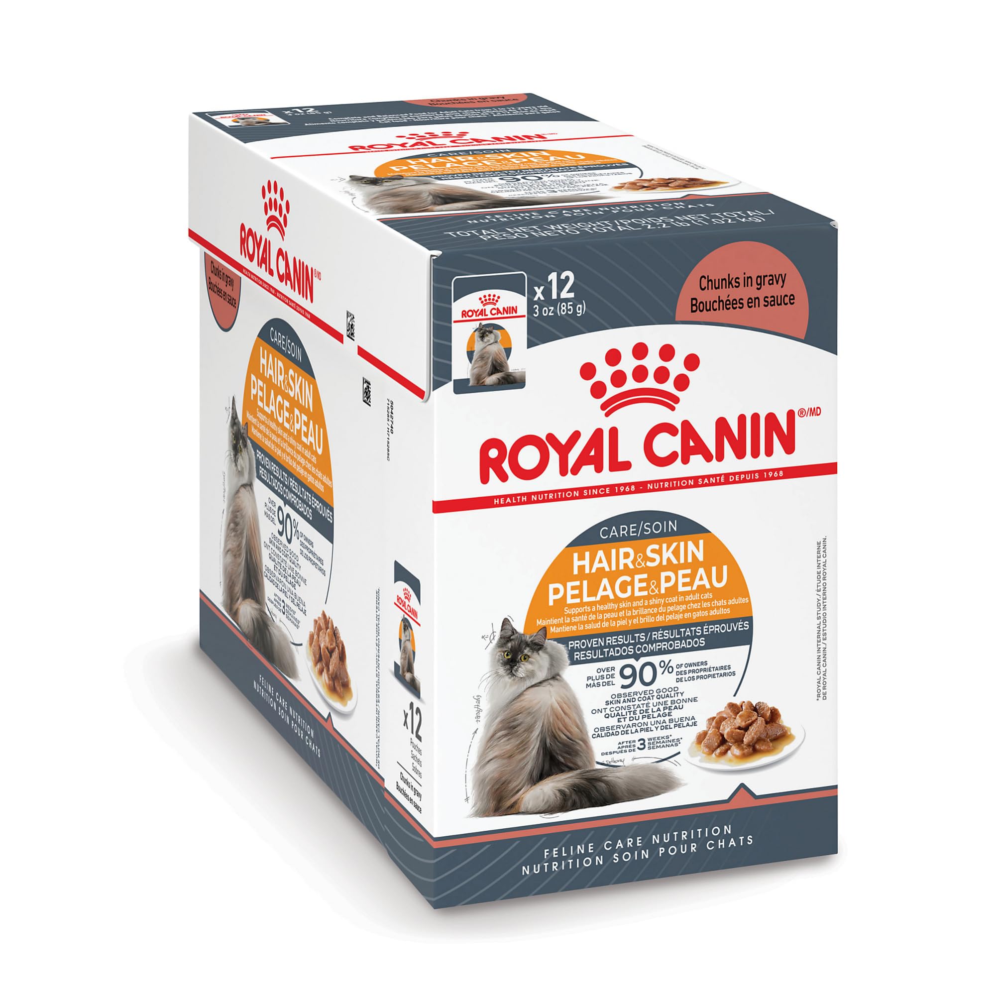 Royal Canin Feline Care Nutrition Weight Care Chunks in Gravy Wet Cat Food Pouch - 3 Oz - Case of 12  