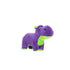 Mighty Junior Safari Hippo Squeak and Plush Floating Dog Toy - Purple - Small  