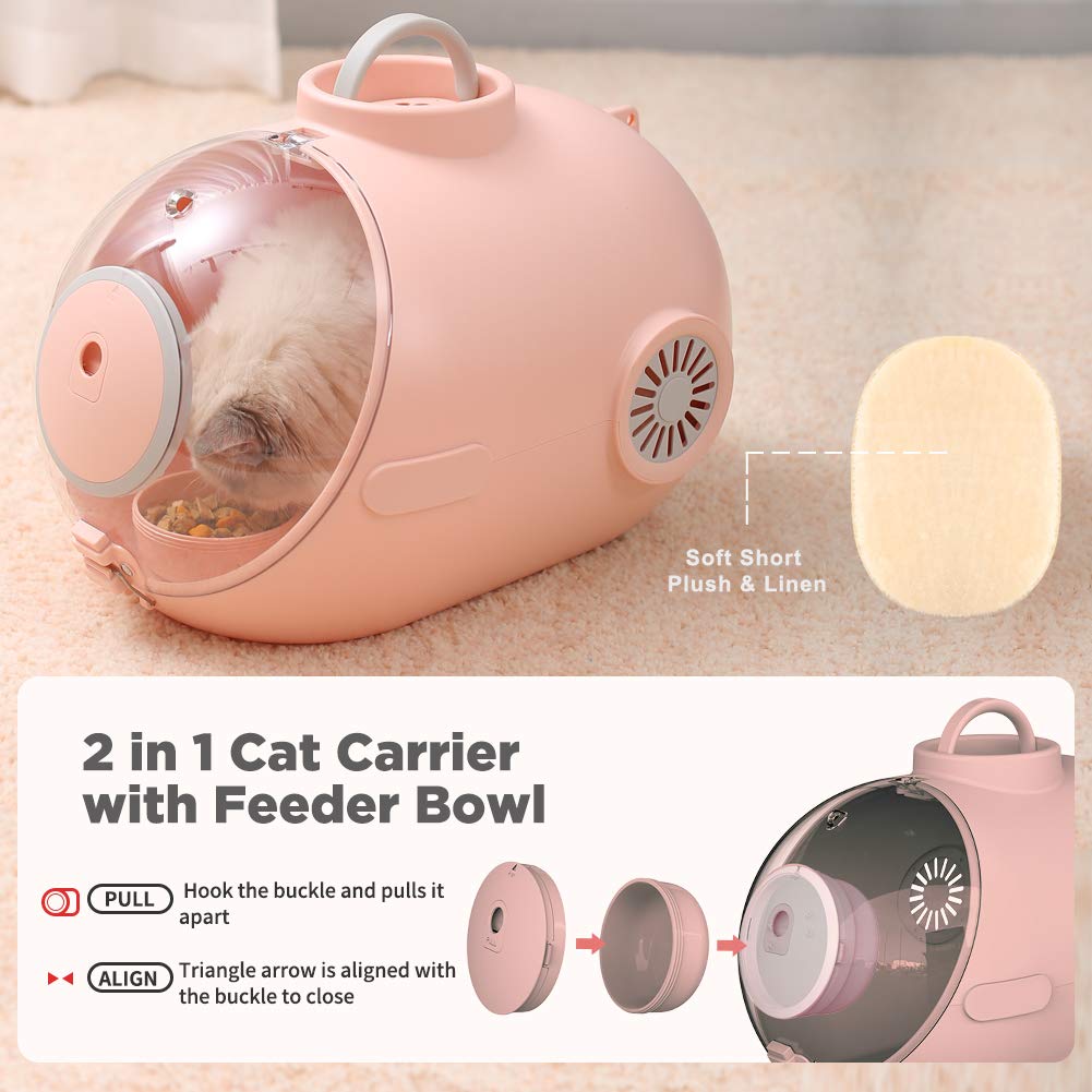 Mclovin's Pet Submarine Hard-Shell Travel Pet Carrier - Pink  