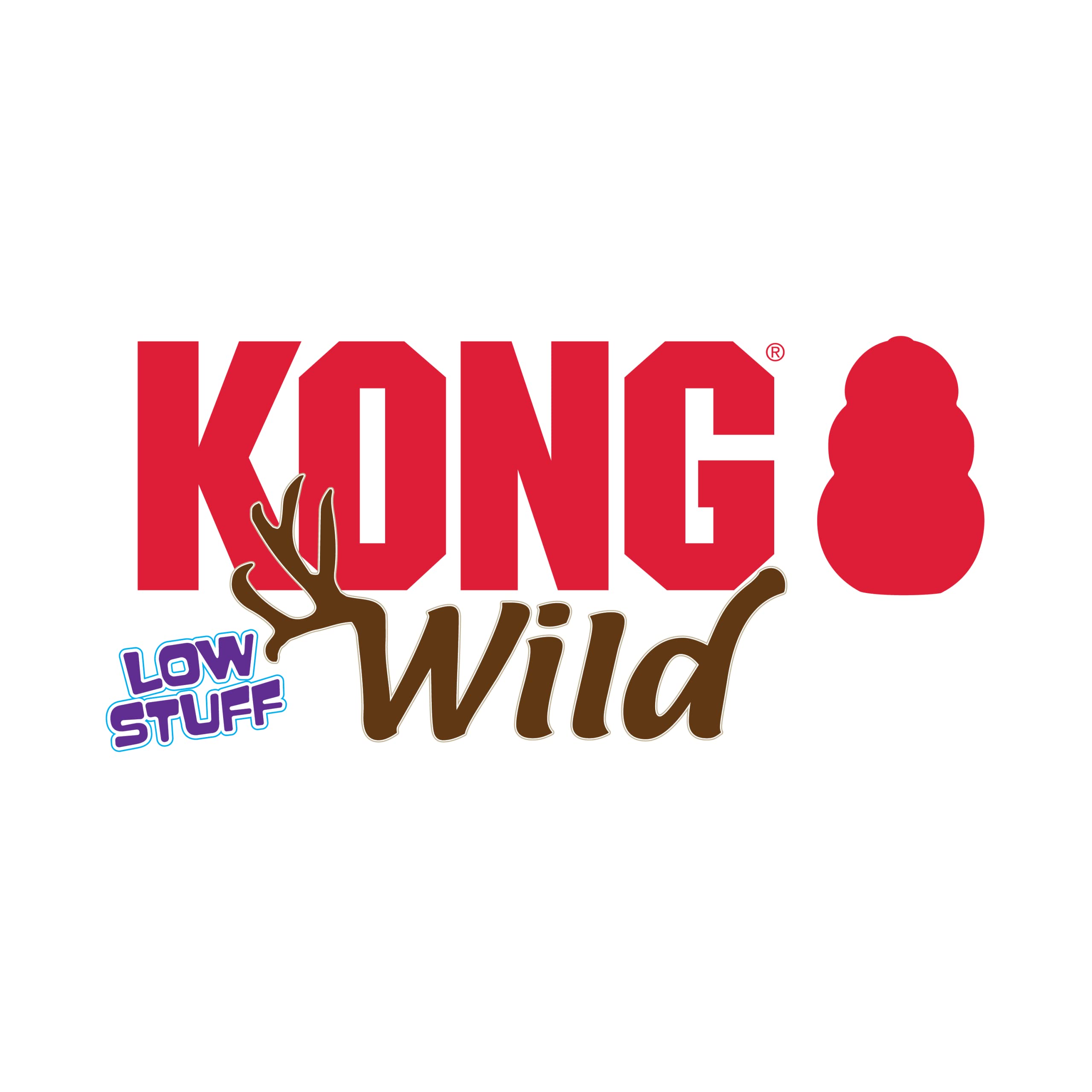 Kong Wild Rabbit Low-Stuffing Squeak and Soft Plush Dog Toy - Medium  