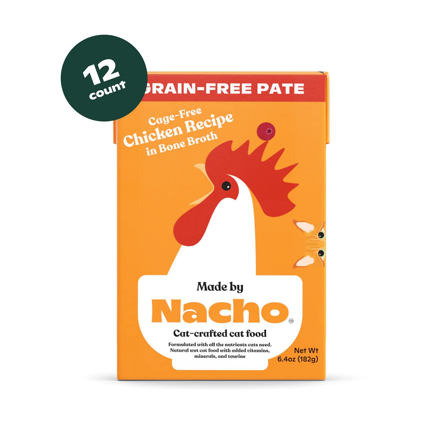 Made by Nacho Grain-Free Pollock and Salmon Minced in Bone Broth Wet Cat Food - 6.4 Oz - Case of 12  