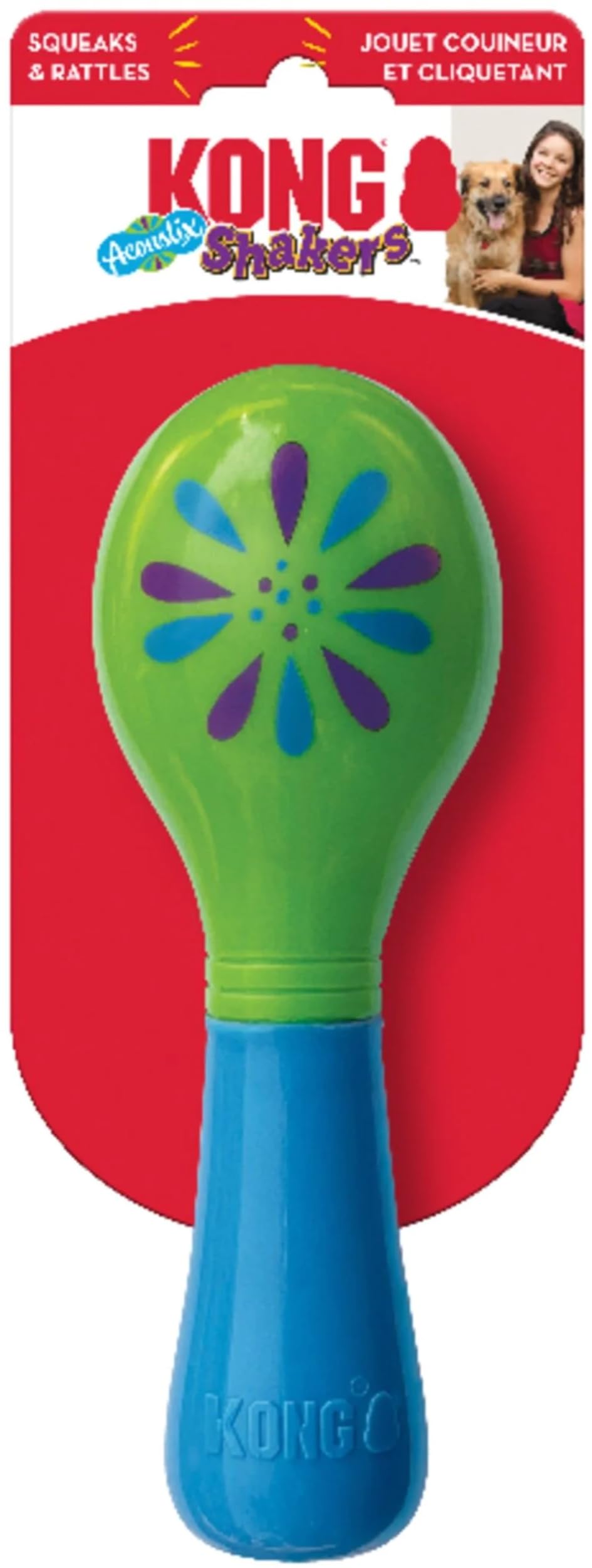 Squeaky Inflatable Sticks Kong Shakers Acoustix Rain Stick Rattle and Squeaking Dog Toy - Medium ...