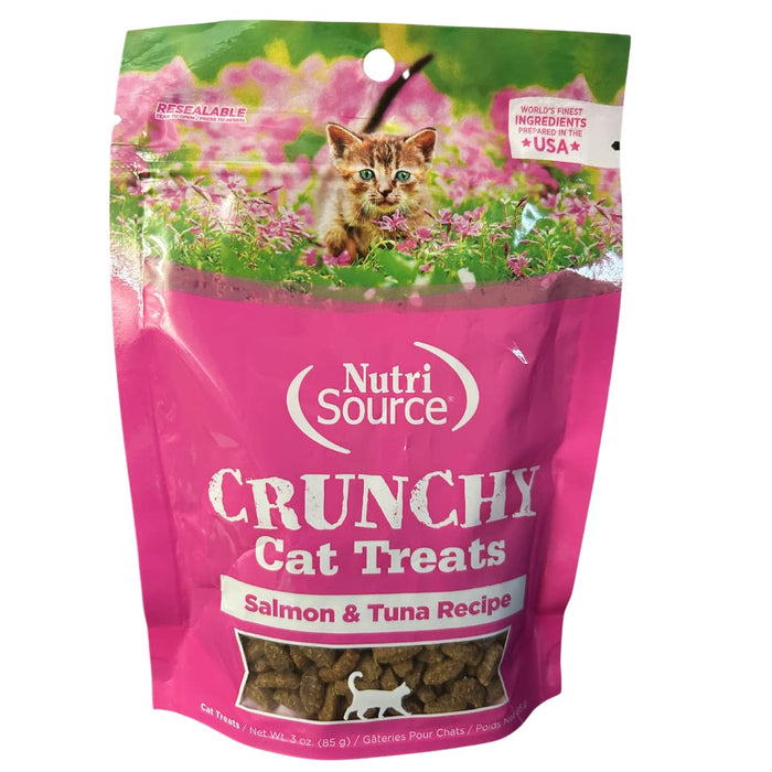 Nutrisource Crunchy Salmon and Tuna Crunchy Cat Treats - 3 Oz